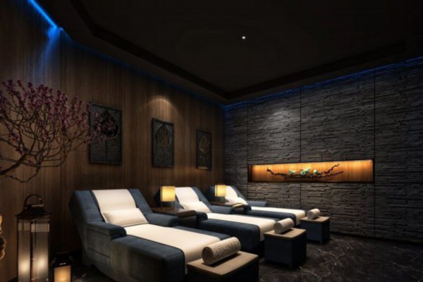 小区夜幕下的养生休闲新天地(小区夜景实拍)